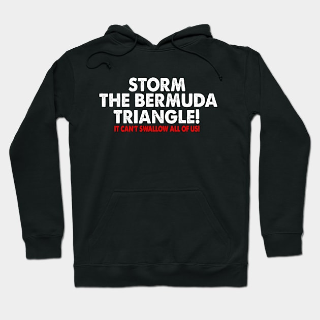 Storm the Bermuda Triangle! IT CAN'T SWALLOW ALL OF US! Hoodie by Rebrand